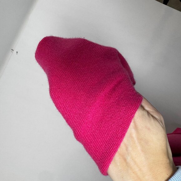 Eric Bompard Cashmere V-Neck Sweater Pink Magenta S Preppy  Unisex Quiet Luxury - Picture 10 of 10
